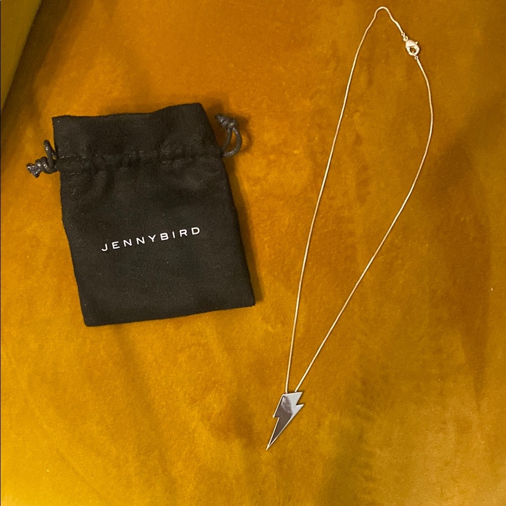 Jenny Bird Silver Lightening Bolt Pendant